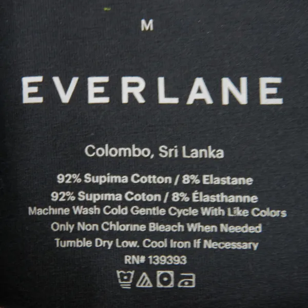 Everlane The Short-Sleeve Crew Neck Bodysuit Black Bodysuit Medium - Image 3
