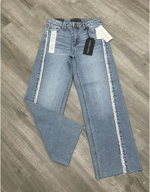 Mid rise baggy wide leg jeans Blue Size 29 - Image 2