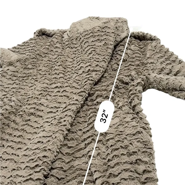 Cynthia Steffe ruffled faux fur beige tan winter coat size medium EUC - Image 6