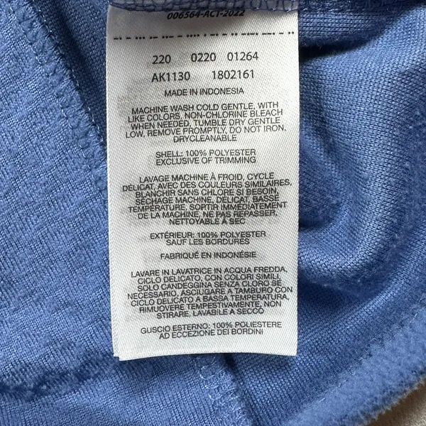 Columbia Fleece Pullover Quarter Zip Blue XL Textured Outdoor Jacket - Image 8