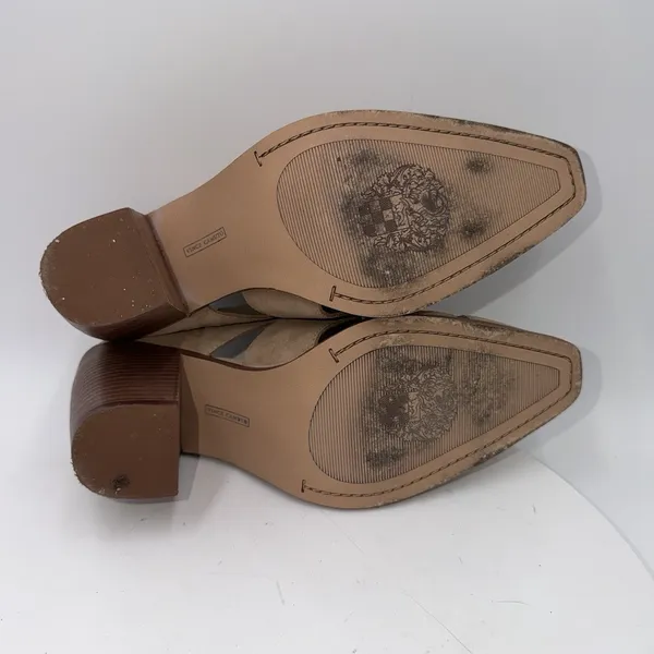 Vince Camuto Aimie Tan Suede Slip On Block Heels Mules Women's Size 8.5‎ - Image 7