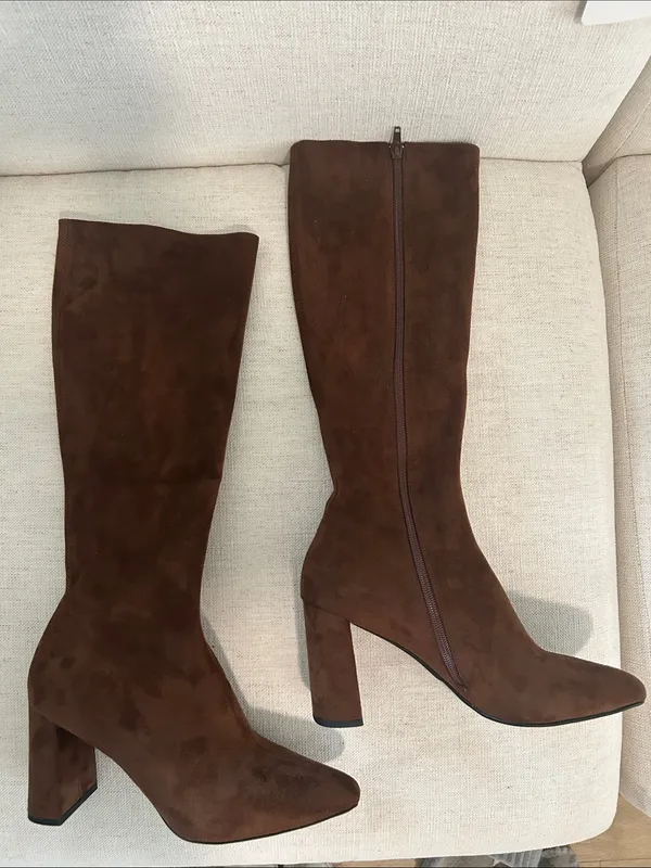 Jeffrey Campbell brown suede knee-high, Size 8, NWT no box - Image 3