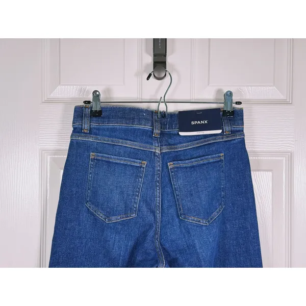 NWT SPANX High Rise Wide Leg Jeans A-Line S Blue Denim Casual Classic Retro - Image 6