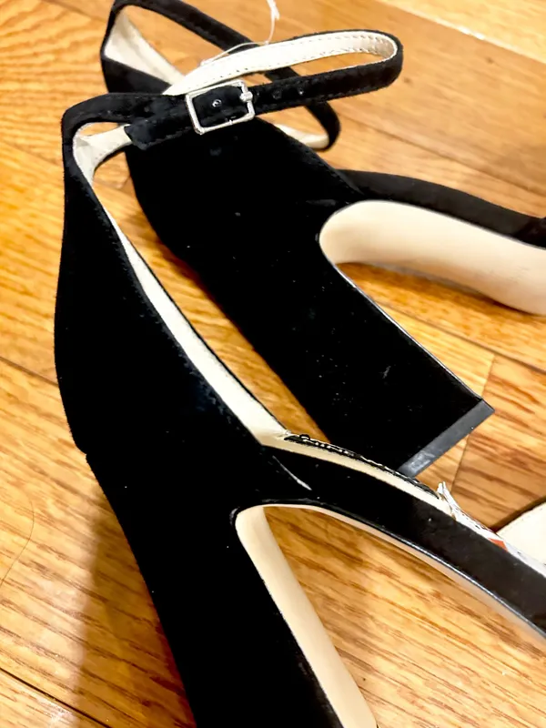 Nine West NWT Gavyn classic suede block heel, open toe statement sandal. 7.5 - Image 18