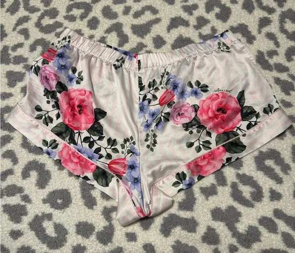 Victoria's Secret Pink Floral Satin Pajama Shorts - Image 2