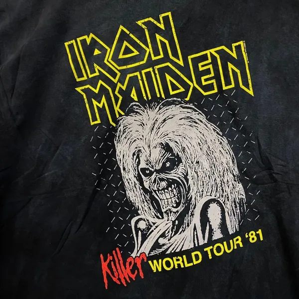Iron Maiden Killer World Tour 81 Oversized tie dye Tshirt size Small - Image 2