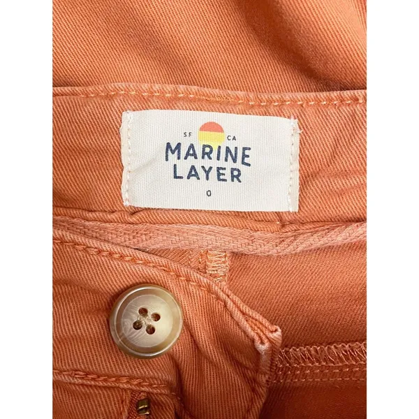 Marine Layer Bridget Pant Sz 0 Baked Apple Clay Orange Cropped Wide Leg Utility - Image 7