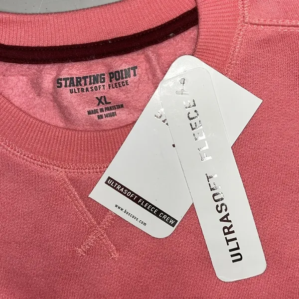 Starting Point NWT Size XL Pink Ultra Soft Fleece Lined Sweatshirt Top - Image 4