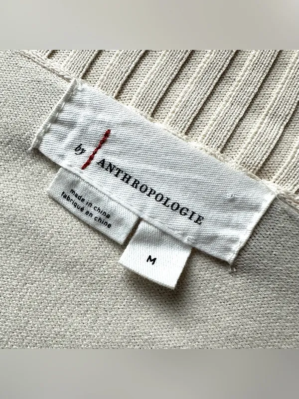 Anthropologie V Neck Cinch Waist Blouse Top Medium - Image 2