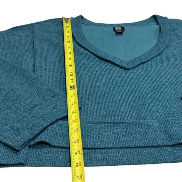 BDG Urban Outfitters Teal Knit Three Quarter‎ Sleeve Oversize Croptop Coastal S - Image 7