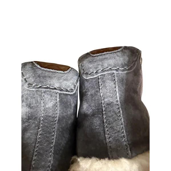 UGG Australia Women's Elana‎ Slipper Sheepskin Lined Moccasin Dark Gray Size 7 - Image 2