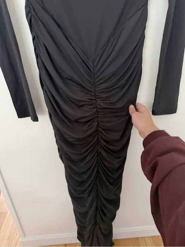 Leau Rhea Ruche Maxi Dress Sz L - Image 6