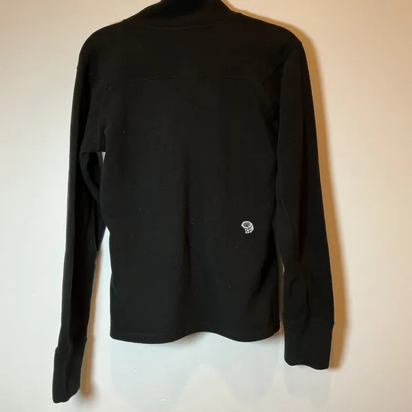 Mountain Hardwear Womens Fleece Pullover Black Long Sleeve Quarter‎ Zip Size S - Image 4
