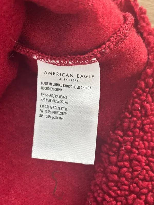 American Eagle Red Cropped Sweater - Size XS - Image 6