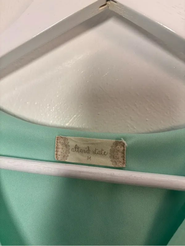 Altar'd State Mint Wrap Ruffle Mini Dress Size Medium - Image 3
