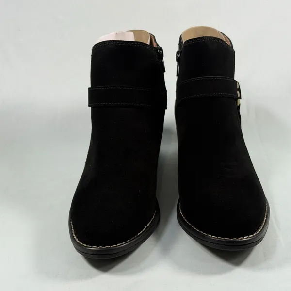White Mountain Size-8M Women's Ankle Boot Black Geniune‎ Leather - Image 3