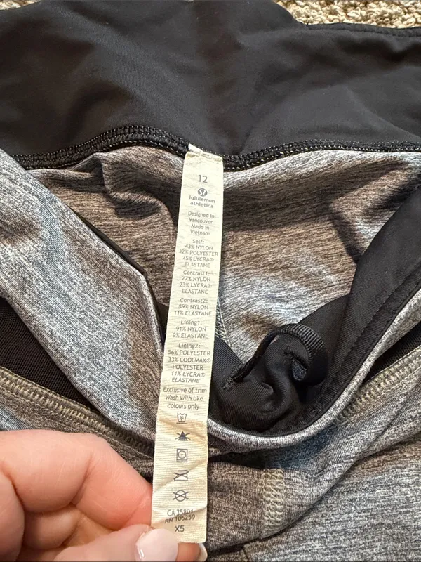 Lululemon Women’s Dark Slate Inspire Meshed Tight II Leggings‎ Size 12 - Image 7