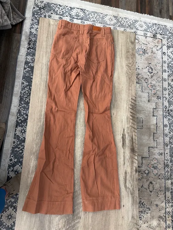 Cute stretchy jean pants Orange Size 2 - Image 2