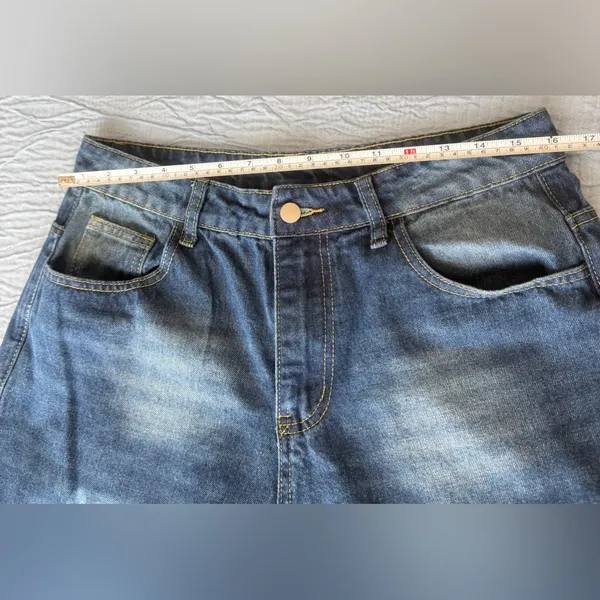 MANFINITI NWOT Dark Blue Wide Leg Jeans - Image 4
