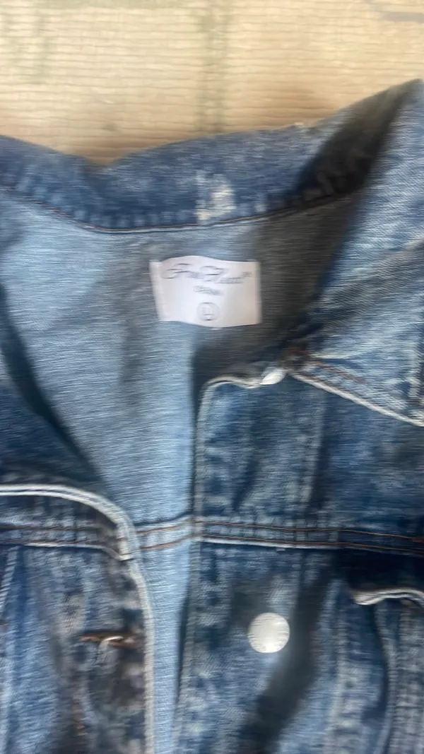 Free Heart Oversized Denim Jacket - Image 2