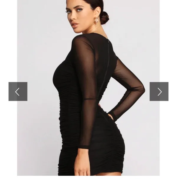 Windsor Mesmerize In Mesh Ruched Mini Dress - Image 2