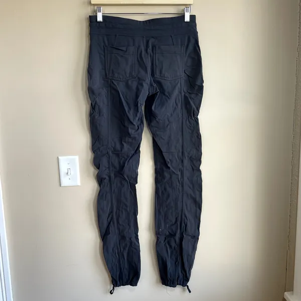 Athleta dark gray hiking pants women's XS nylon trousers pockets‎ no drawstring - Image 6