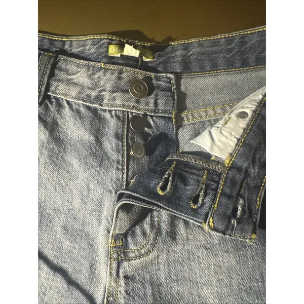 Vintage 00s Y2K Gianni Bini NWT Two Tone Jean Cutoff Shorts Sz XS - Image 2
