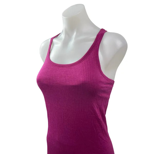 Lululemon Womens Pink Purple Ribbed Knit Racerback Yoga Athletic Tank Top Size 6 - Image 2