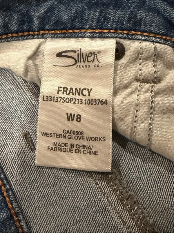 Silver Jeans Co Women's Blue Denim Skirt Francy Casual Frayed Hem Distressed W8 - Image 4