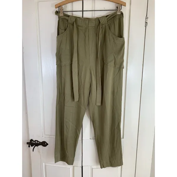 Anthropologie Dolan Left Coast‎ Pants Womens Medium Green Ankle Flowy Soft Comfy - Image 3