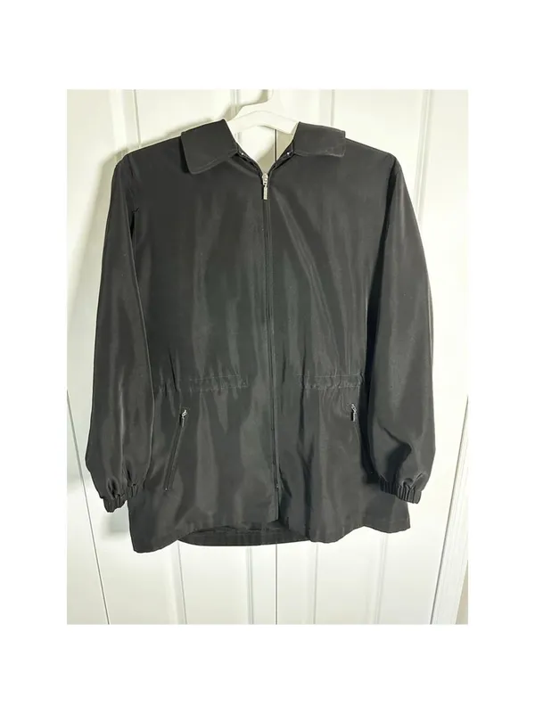 Canvas Black & Beige Utility Jacket 1X - Image 2