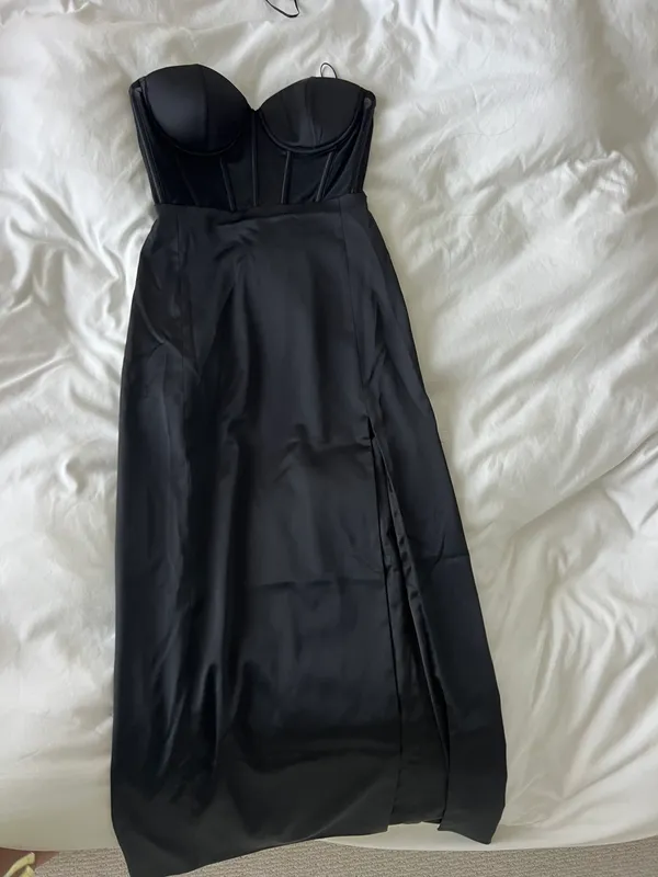 Meshki Black Midi Dress - Image 3
