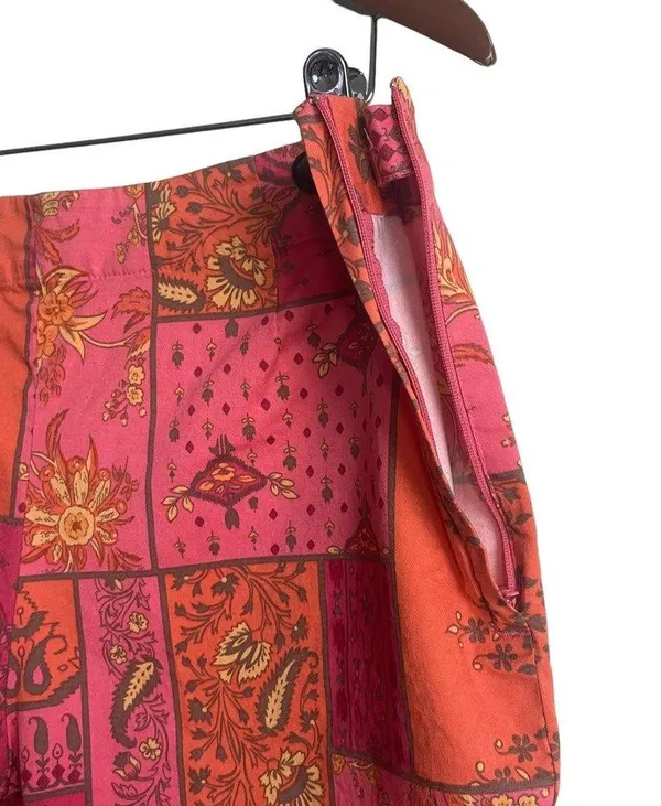Susan Bristol Pants Women Plus 16 Pink Orange Straight Leg Side Zipper Retro - Image 10