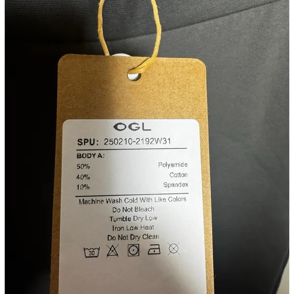 Brand New OGL Women's Size Small Textured Mid Rise Pull-on Straight Pant Pockets - Image 7