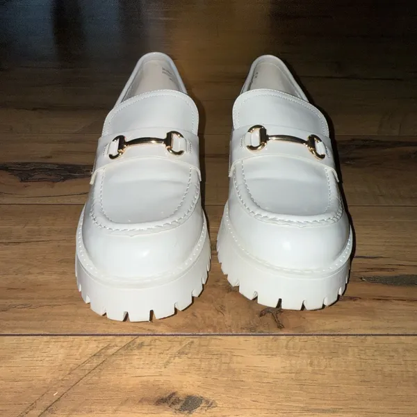 White chunky loafers - Image 3