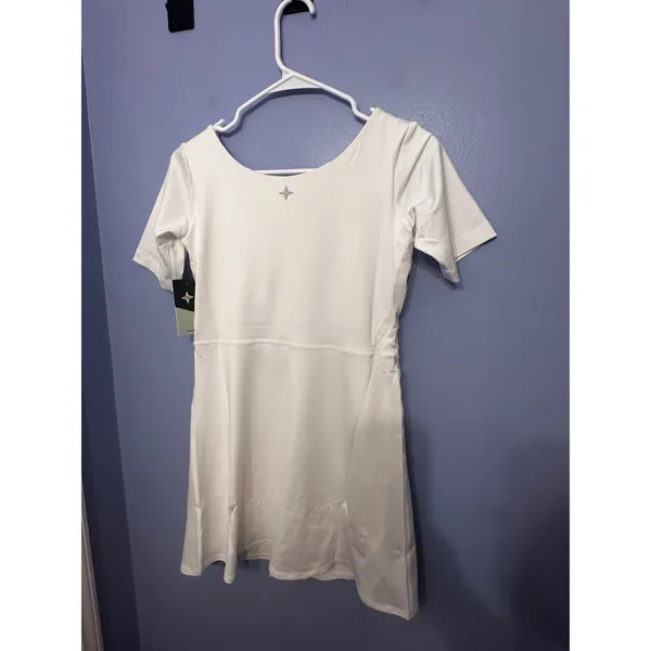 Tuckernuck Rosemary Sport Dress White NWT Small Built-in‎ Shorts Bra TN24-302 - Image 6