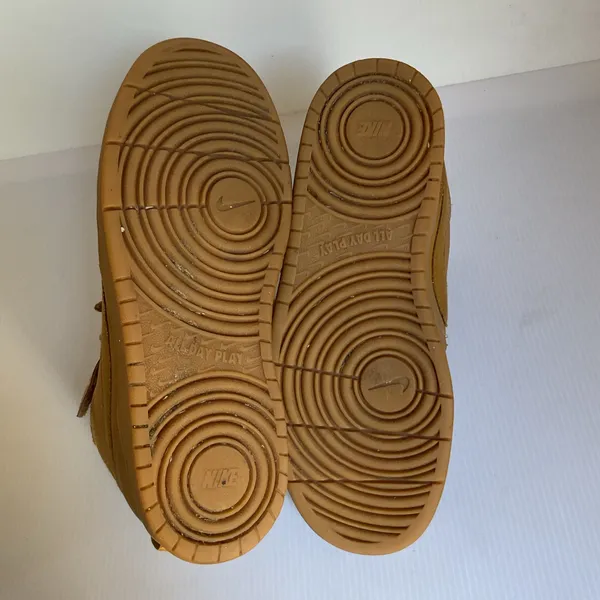 Nike Court Borough Mid 2 GS Wheat Brown High Top Sneakers 6Y Womens 7.5 - Image 9
