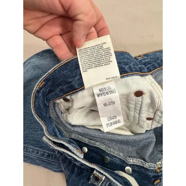 AGOLDE Jeans Jaime High Rise Classic Skinny Distressed Button Fly Size 28 - Image 11