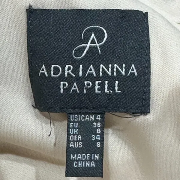 Adrianna Papell Floral Matelassé Fit & Flare‎ Dress SZ 4 Formal Wedding Cocktail - Image 7