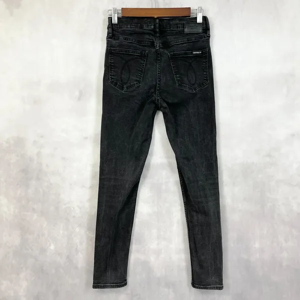 Calvin Klein Womens Jeans Size 4 High Rise Jegging Black Classic Minimal Stretch - Image 2