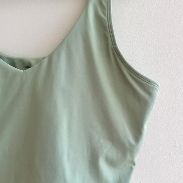 Light Green Racerback Sports Bra, Workout Gear, Women’s Activewear, Size Large - Image 7