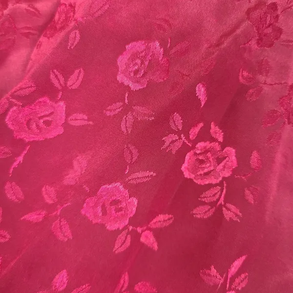 Vintage Jaclyn Smith Poppy‎ Red Pajama Top Blouse with Rose Motif Size Large - Image 4