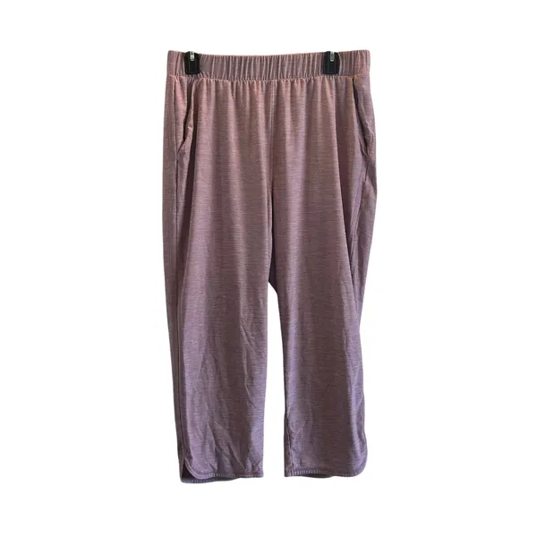 Duluth Trading Co purple lounge pants Medium travel comfy - Image 2