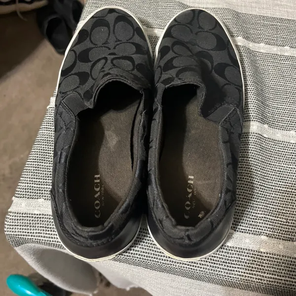 Coach slip on black shoes size 7 - Image 3