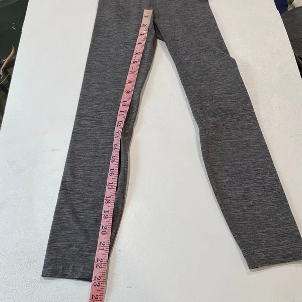 Lululemon Leggings Size 0 Heathered Gray High Rise Full Length Yoga Pants - Image 7