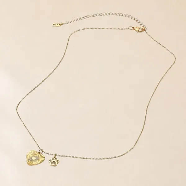 A New Day‎ Pet Mom Necklace and Pet Tag Set 14k Gold Dipped Cubic Zirconia New - Image 4