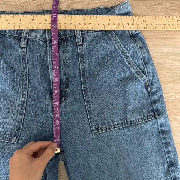 Altar'd State 25 Cargo Mid‎ Rise Jeans Stone Medium Wash Relaxed Baggy Grunge - Image 7