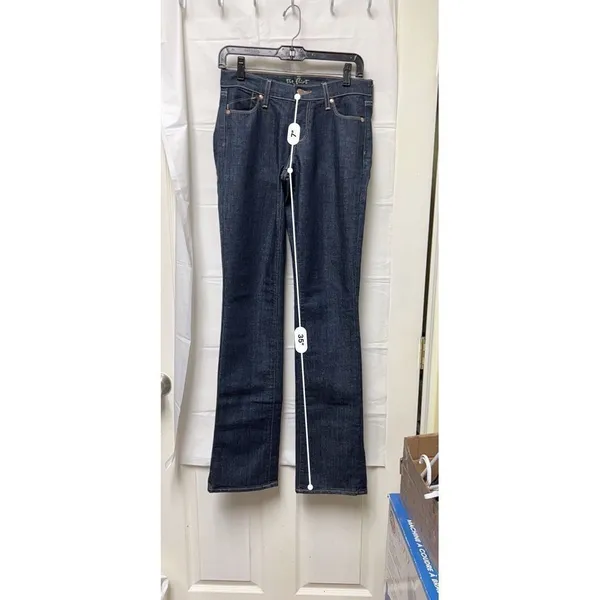 Old Navy The Flirt Jeans Womens Dark Wash Straight Leg Indigo Denim 27x35‎ - Image 4