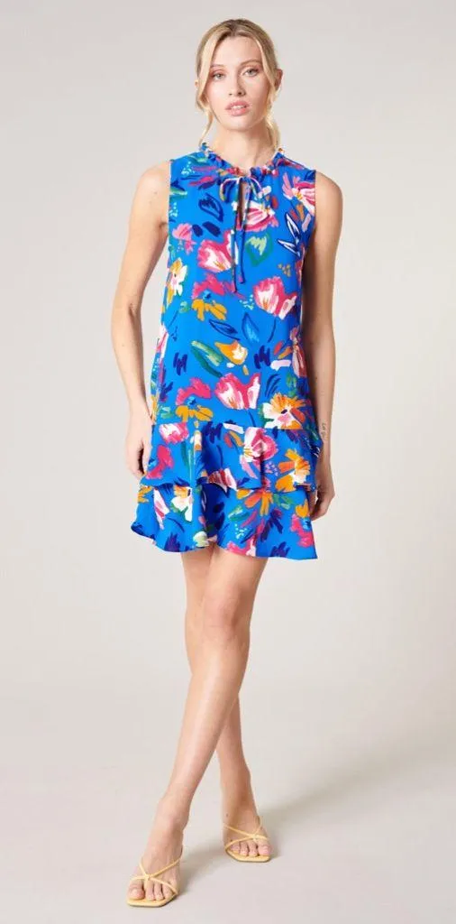 SugarLips Esby Floral Graceland Ruffle Trim Mini Dress - Image 5