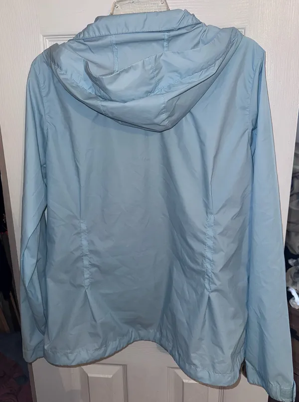 Columbia Light Blue Windbreaker Hooded Jacket - Image 6
